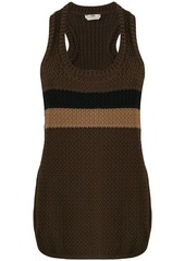 Fendi scoop neck knitted top