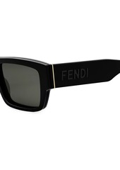 Fendi Signature 53MM Rectangular Sunglasses