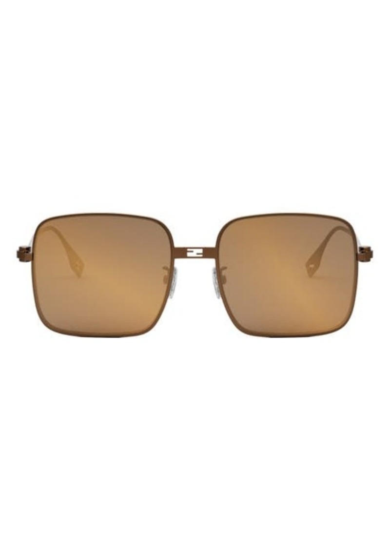 'Fendi Baguette 55mm Geometric Sunglasses