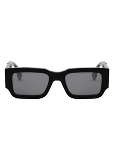 The Fendi Diagonal 51mm Rectangular Sunglasses