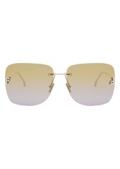 'Fendi First 65mm Oversize Square Sunglasses