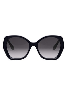 The Fendi Lettering 57mm Gradient Butterfly Sunglasses