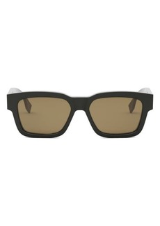 The Fendi O'Lock 53mm Rectangular Sunglasses