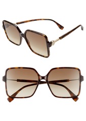 fendi 58mm gradient square sunglasses