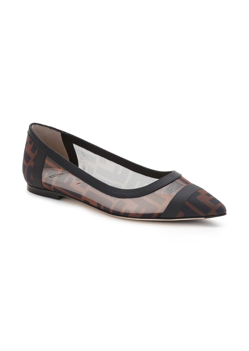 fendi pointed flats