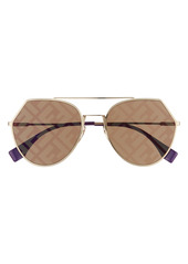 Women's Fendi Eyeline 55mm Sunglasses - Gold/ Decor Gold
