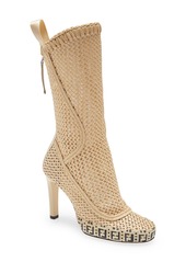 Fendi FF Woven Boot in Natural at Nordstrom