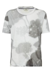 Fendi Shady Flowers Linen Jersey T-Shirt in Black at Nordstrom
