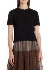 Women's Fendi Textured Short Sleeve Sweater