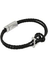 Ferragamo 19cm Gancio Braided Leather Bracelet