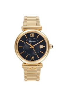 Ferragamo 40MM Goldtone IP Stainless Steel Bracelet Watch