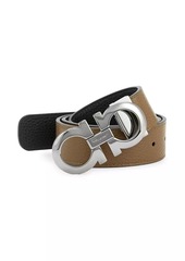 Ferragamo Adjustable & Reversible Gancini Leather Belt