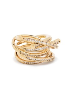 Ferragamo all-over crystal-embellished ring