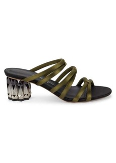 Ferragamo Amalia Metallic Trim Strappy Sandals