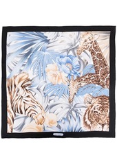 Ferragamo animal-print silk scarf