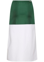 Ferragamo Bicolor Viscose Blend Midi Skirt