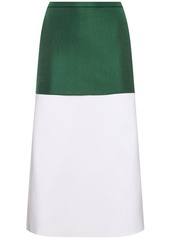 Ferragamo Bicolor Viscose Blend Midi Skirt