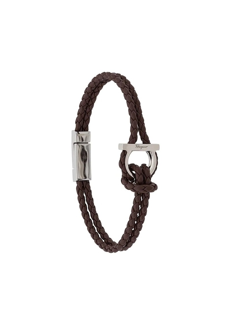 Ferragamo braided leather bracelet