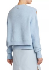 Ferragamo Brushed Cashmere Cut-Out Sweatshirt