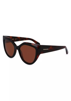 Ferragamo Classic Logo 53MM Cat-Eye Sunglasses