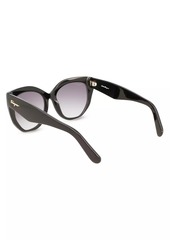 Ferragamo Classic Logo Family 56MM Cat Eye Sunglasses