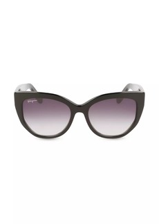 Ferragamo Classic Logo Family 56MM Cat Eye Sunglasses