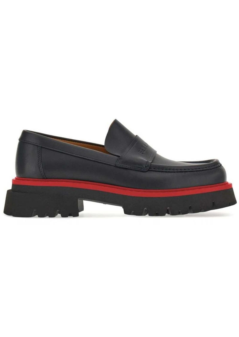 Ferragamo contrasting-sole leather loafers