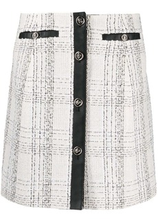 Ferragamo contrasting-trim check-print skirt