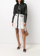 Ferragamo contrasting-trim check-print skirt