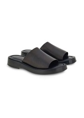 Ferragamo crossover-strap leather slides
