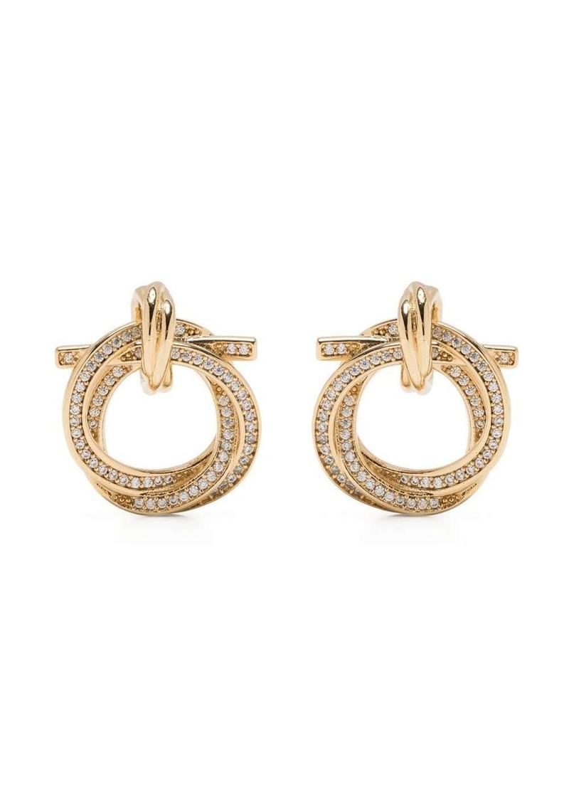 Ferragamo crystal-embellished hoop earring