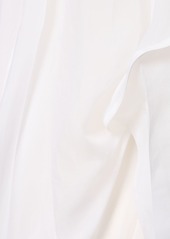 Ferragamo Draped Silk Blend Organza Shirt