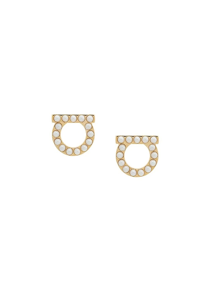 Ferragamo embellished Gancio earrings