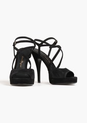 Ferragamo - Acate suede platform sandals - Black - US 11