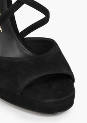 Ferragamo - Acate suede platform sandals - Black - US 11