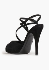 Ferragamo - Acate suede platform sandals - Black - US 11