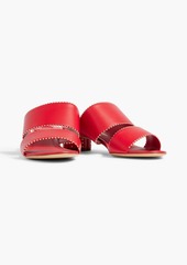 Ferragamo - Belluno studded leather mules - Red - US 5.5