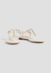 Ferragamo - Tahiti chain-trimmed leather sandals - White - US 10