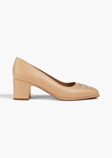 Ferragamo - Comiso embellished leather pumps - Neutral - US 8