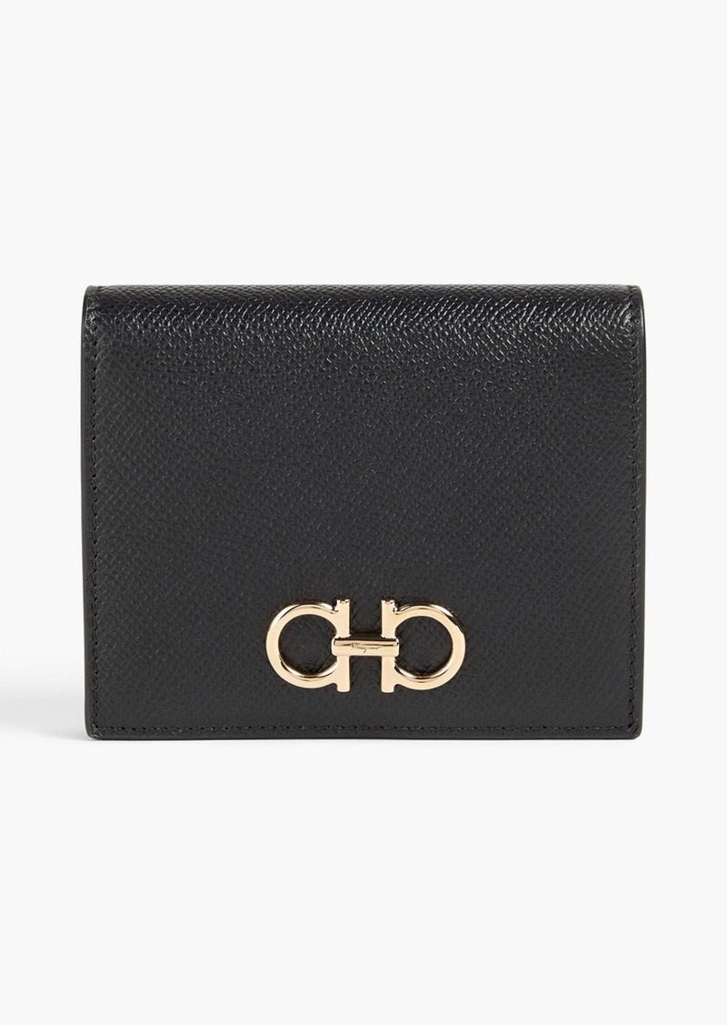 Ferragamo - Gancini pebbled-leather wallet - Black - OneSize