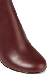 Ferragamo - Joy 85 leather ankle boots - Burgundy - US 4.5