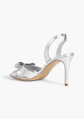 Ferragamo - Lida 85 bow-detailed metallic leather sandals - Metallic - US 5