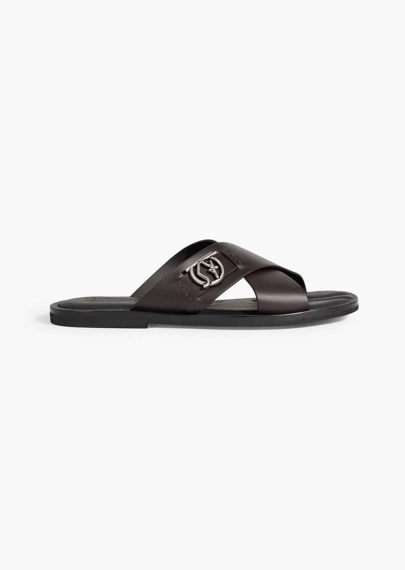 Ferragamo - Logan leather sandals - Brown - US 5