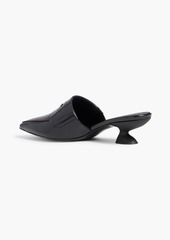 Ferragamo - Nyta glossed-leather mules - Black - US 7.5