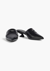 Ferragamo - Nyta glossed-leather mules - Black - US 7.5