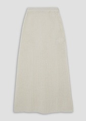 Ferragamo - Open-knit ribbed cotton maxi skirt - White - S