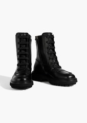 Ferragamo - Orlando leather combat boots - Black - US 7.5