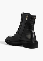 Ferragamo - Orlando leather combat boots - Black - US 7.5