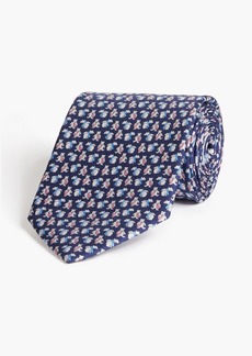 Ferragamo - Printed silk tie - Blue - OneSize