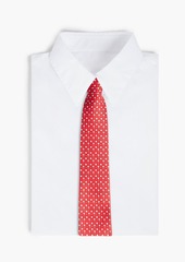 Ferragamo - Printed silk tie - Red - OneSize